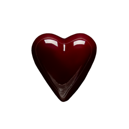 Mørk sjokolade i hjerteform med chilismak